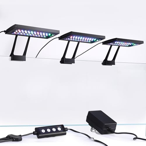 hygger Clip On Aquarium LED Light with Multi-Channel Controller, Fish Tank Light 247 Lighting Sunrise-Daylight-Moonlight and DIY Mode, Adjustable TimerBrightness Light 7 Colors for Freshwater 3