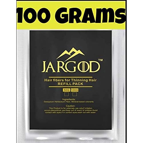 100 Gram Hair Building Fibers - Refill Your Existing Fiber Bottle - Hair Filler Fibers - Hair Loss Concealer For Thinning Hair by JARGOD (Light Brown)