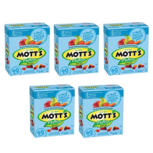 Motts Medley Assorted Fruit Flavored Snacks 90 Count 5 Pack