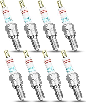 8Pcs Nickel Gold Spark Plug Replace 6955 CR9EB, Premium Performance Spark Plugs Fits for Yamaha WaveRunners Jet Boats Utility
